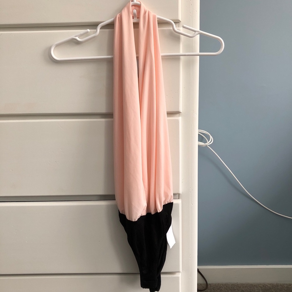 NWT Pink Halter sleeveless bodysuit- XS